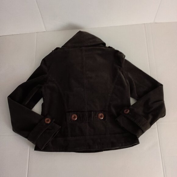 Tyler Boe Brown Corduroy Double Breasted Cropped Lined Jacket Women’s Size 8 - Picture 7 of 16